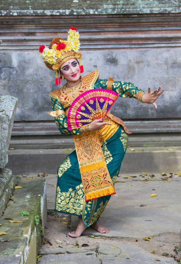 balinese dancer posing for the camera