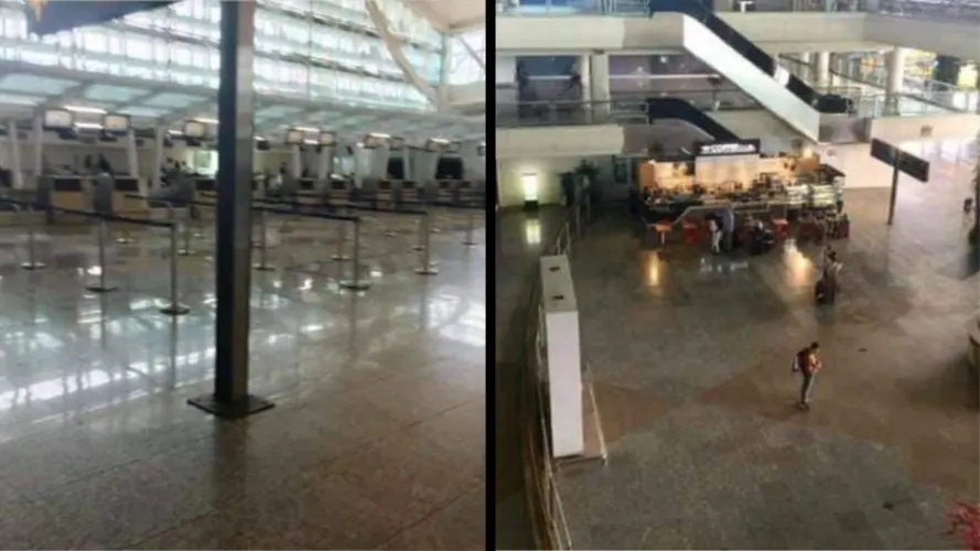 Eerie photos of an almost empty Bali airport have emerged on social media as locals say the tourism business has been devastated by the Coronavirus.