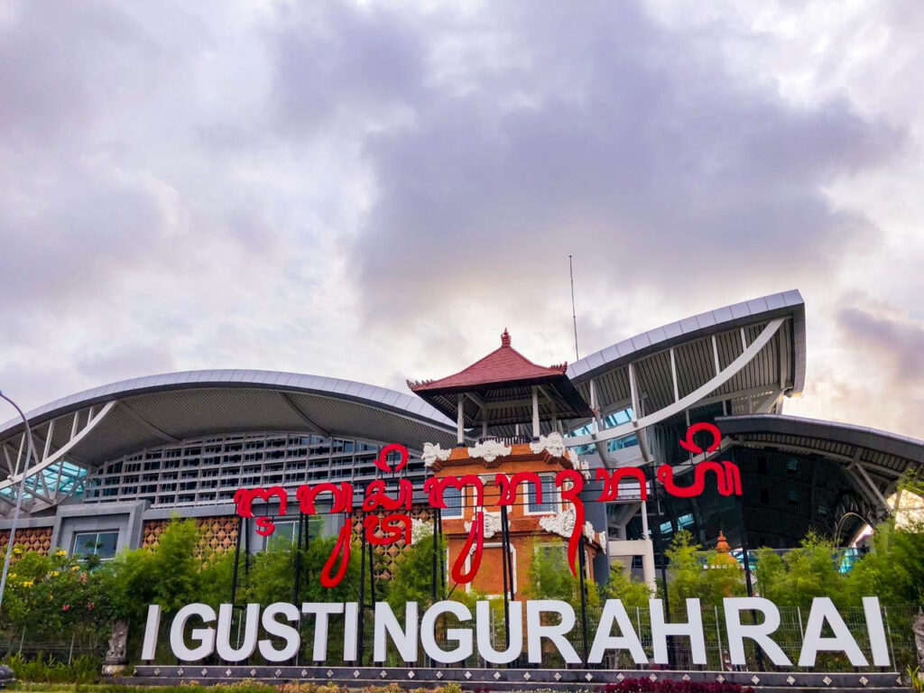 bali airport entrance sign