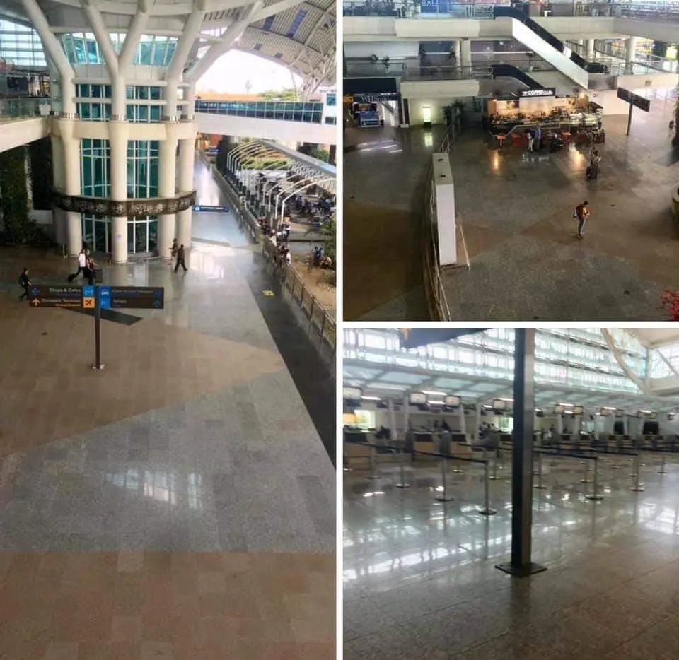 empty bali airport