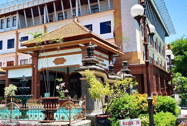 Indonesia's government said the 53-year-old tourist with diabetes and lung disease had died in hospital, believed to be the Sanglah hospital in Bali (pictured)