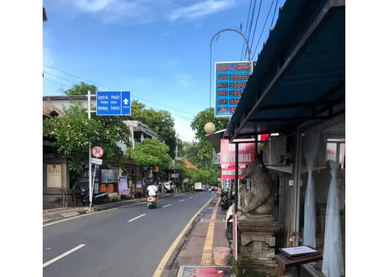 Image: Almost empty Ubud streets. Credit: FB Ken Yeh.