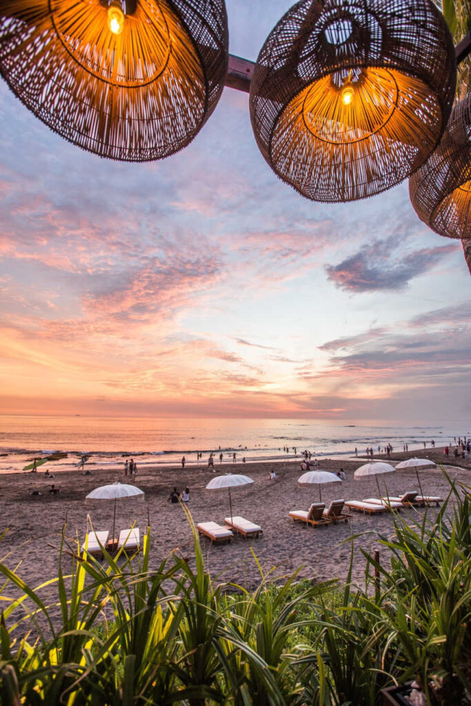 Bali Beach at sunset