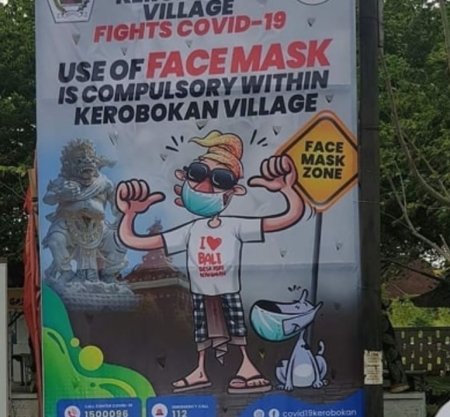 Kerobokan billboard coronavirus