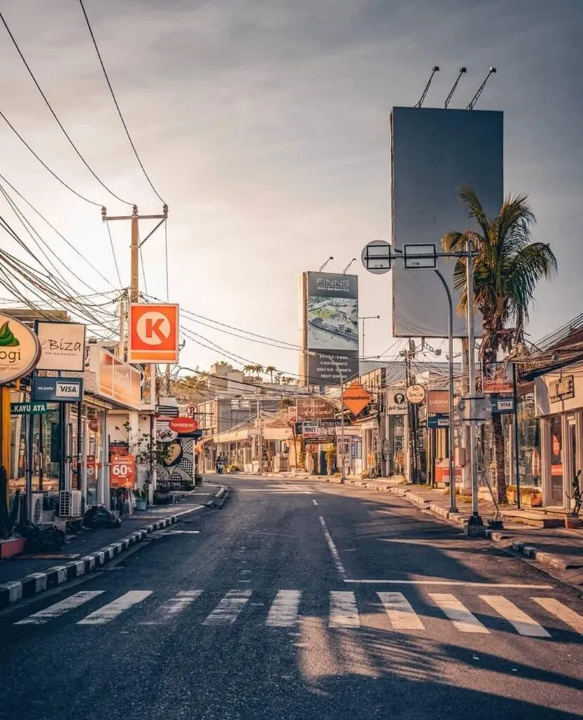 empty bali streets