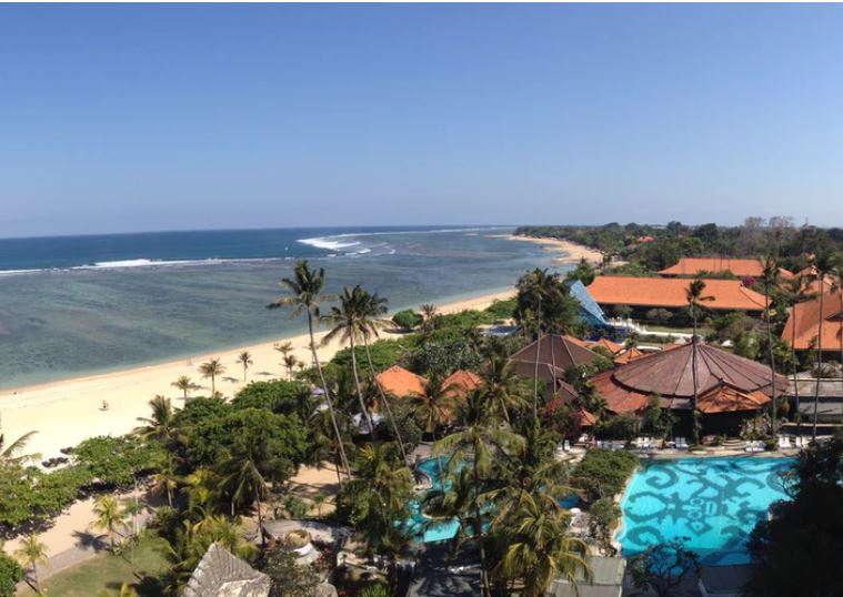 Bali beach from above