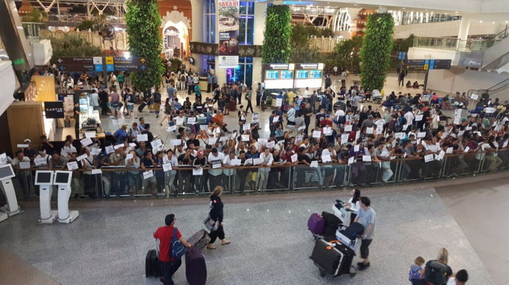 Bali airport arrivals before the Pandemic