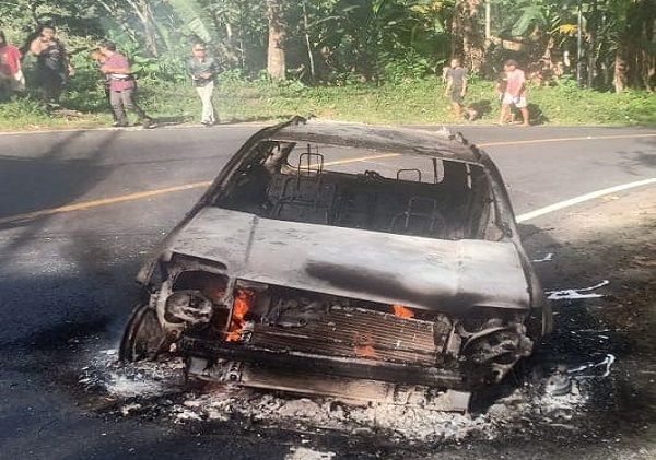 french citizen car burned