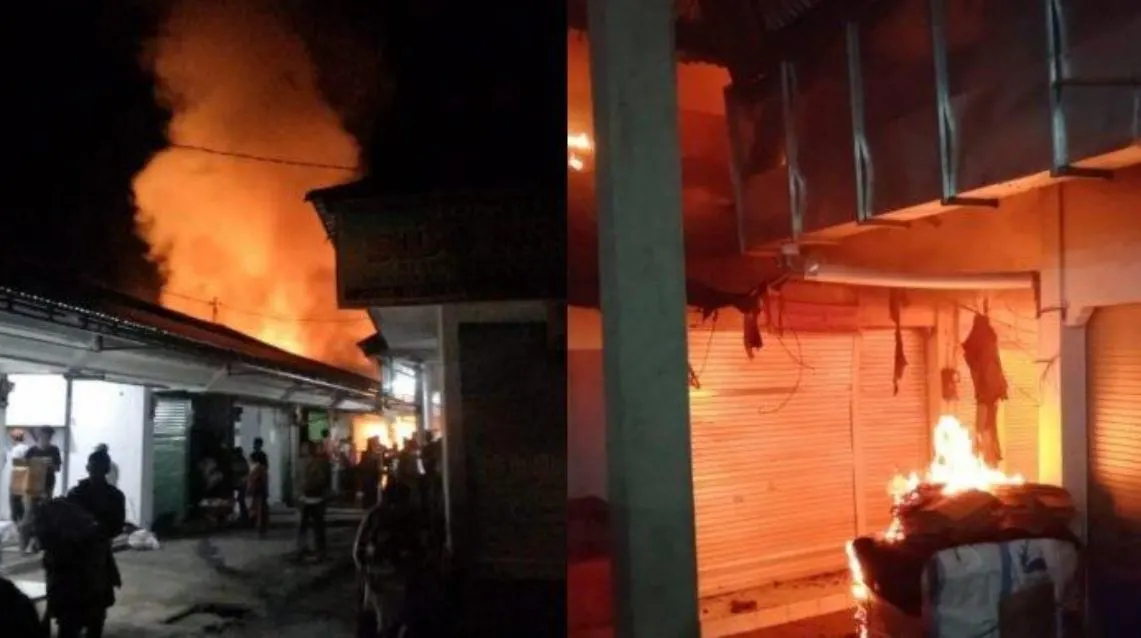 18 Shops Destroyed By Large Fire At Bali Market