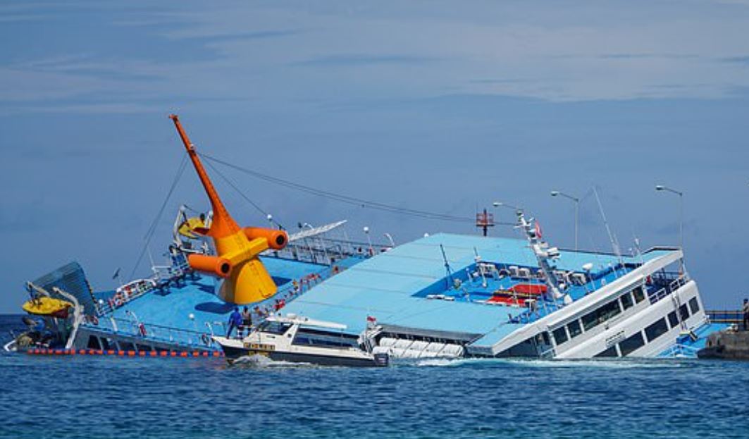 Ferry Sinks In Bali After Running Aground Trying To Enter Port