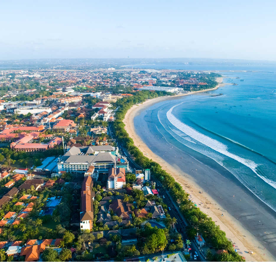 Kuta Beach Aerial view