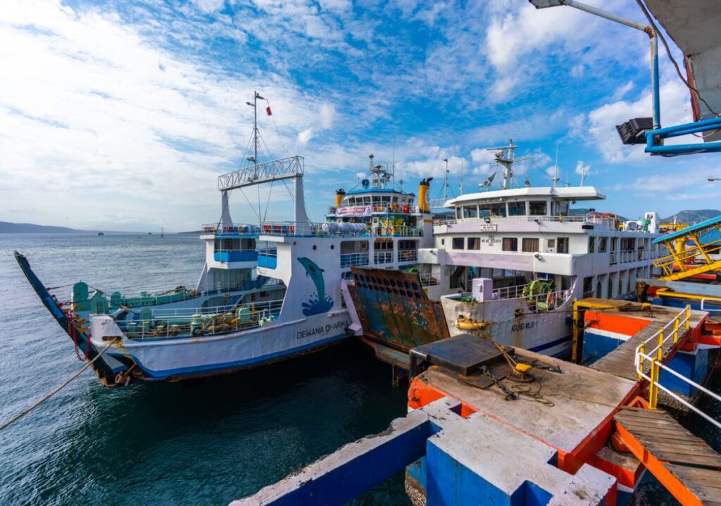 Bali ferries in port