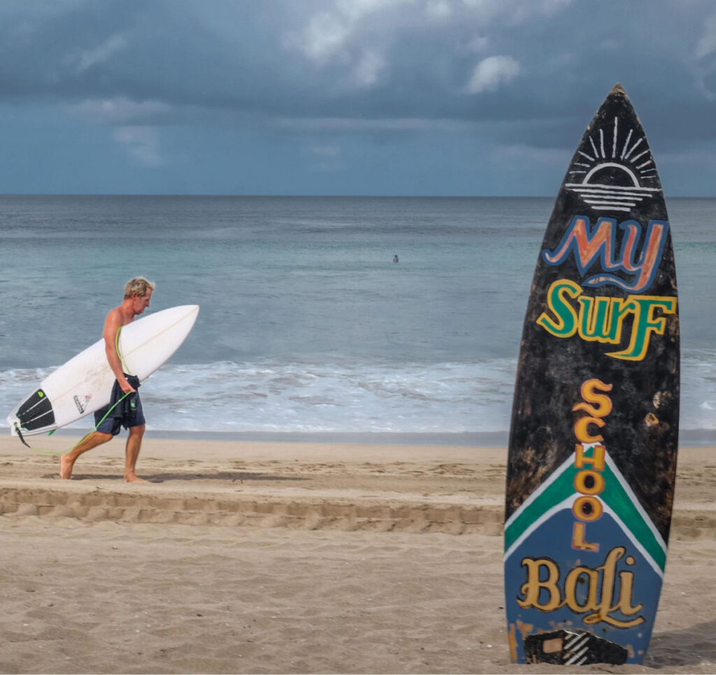 bali tourist surfer