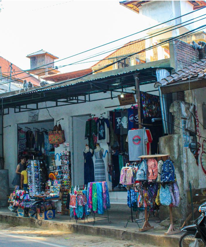 Ubud shop at monkey forest