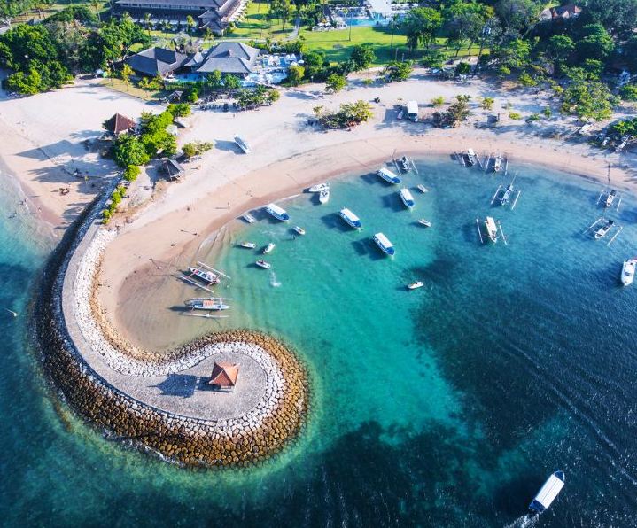 nusa dua aerial view bali