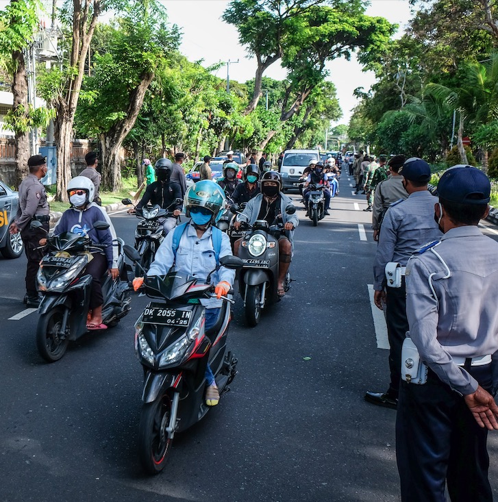 Bali police motorbikes
