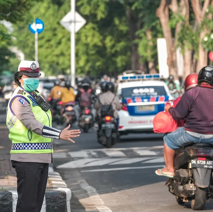 Bali police traffic