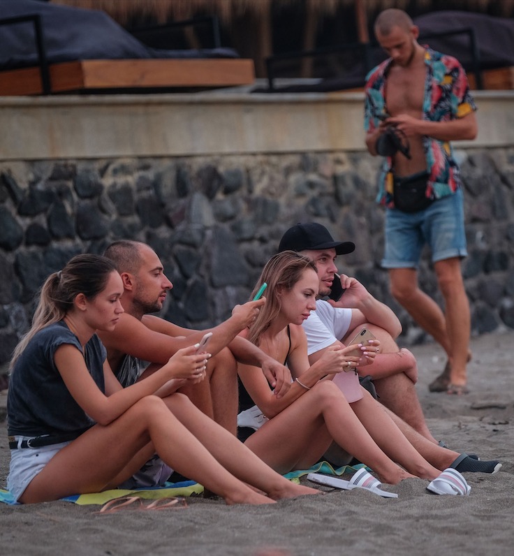 Tourists Bali beach