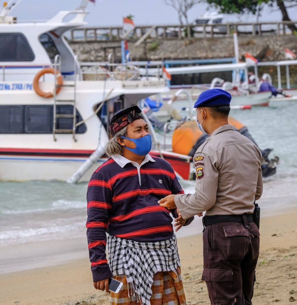 Bali police beach