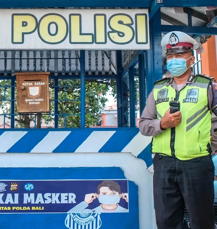 Bali police masks