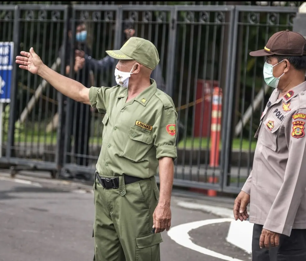 Bali police officers