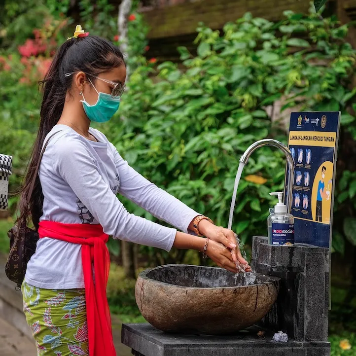 handwash station in Bali