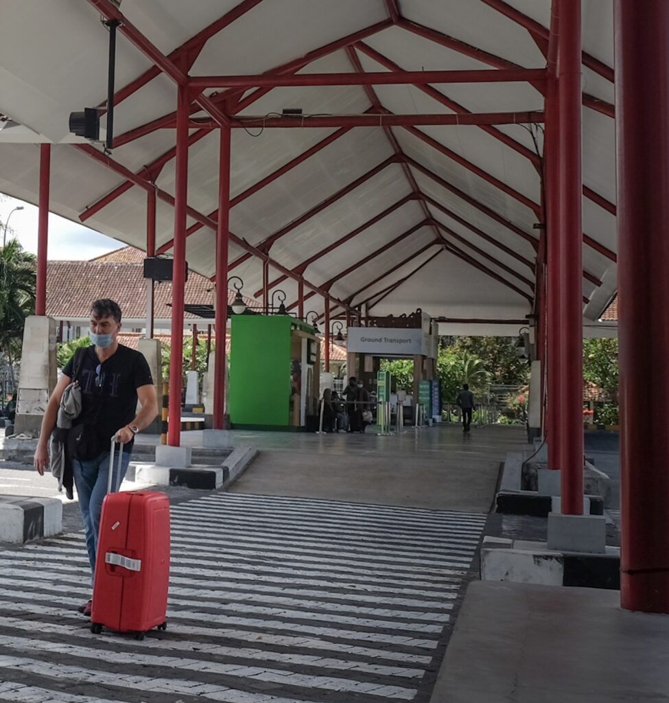 tourist arriving in Bali airport