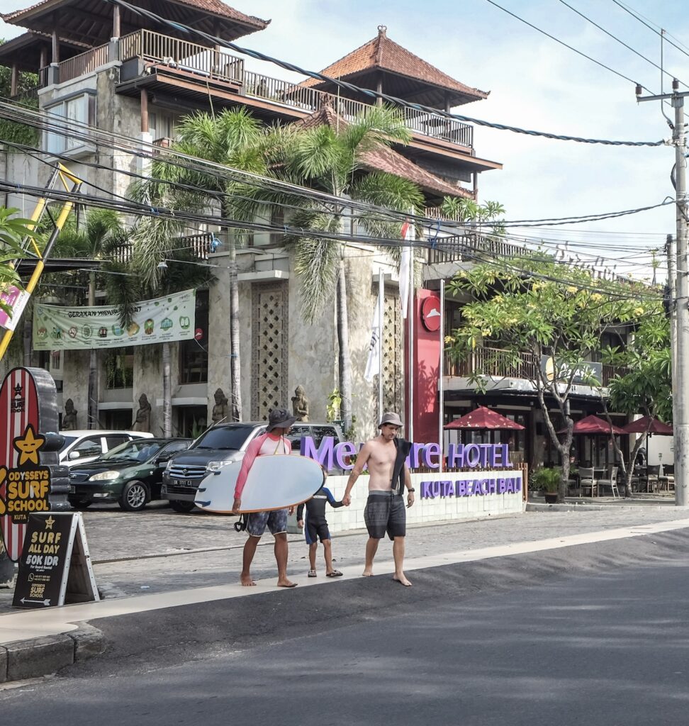 tourists beach Bali