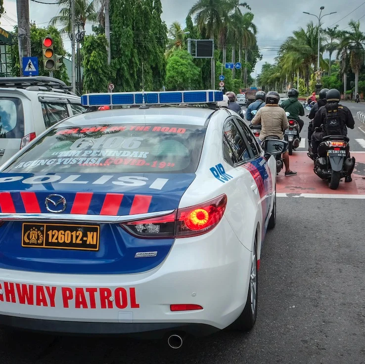 Highway patrol police car