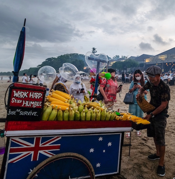 vendor at beach