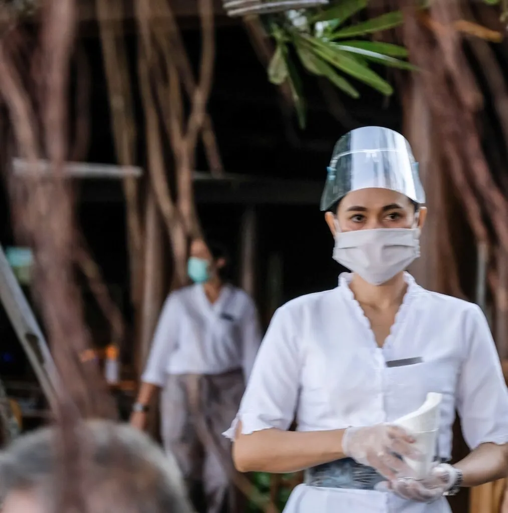 hotel staff mask