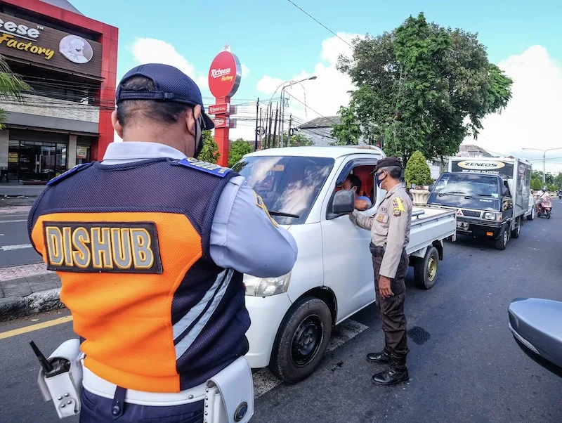 Bali police checking safety protocols
