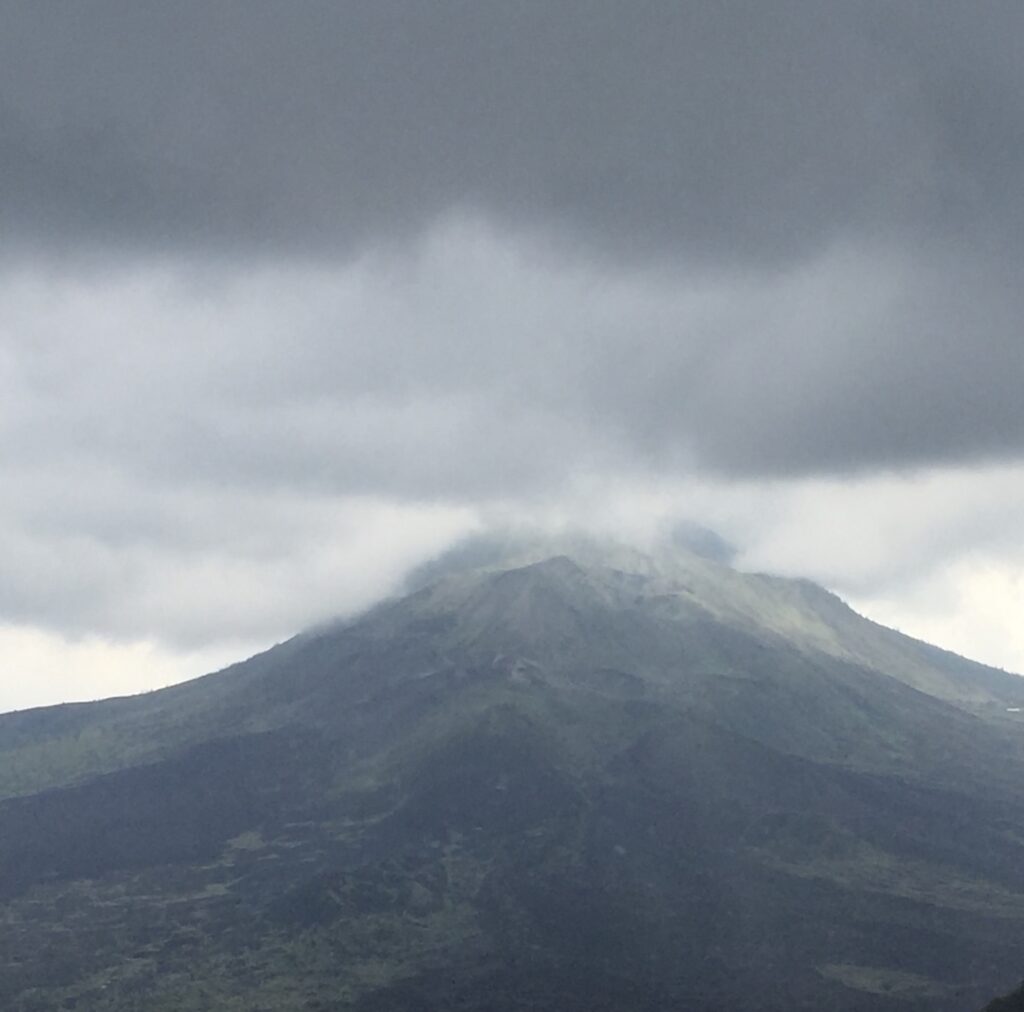 Batur mountain rain