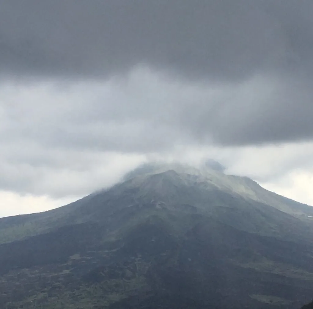 Batur mountain rain