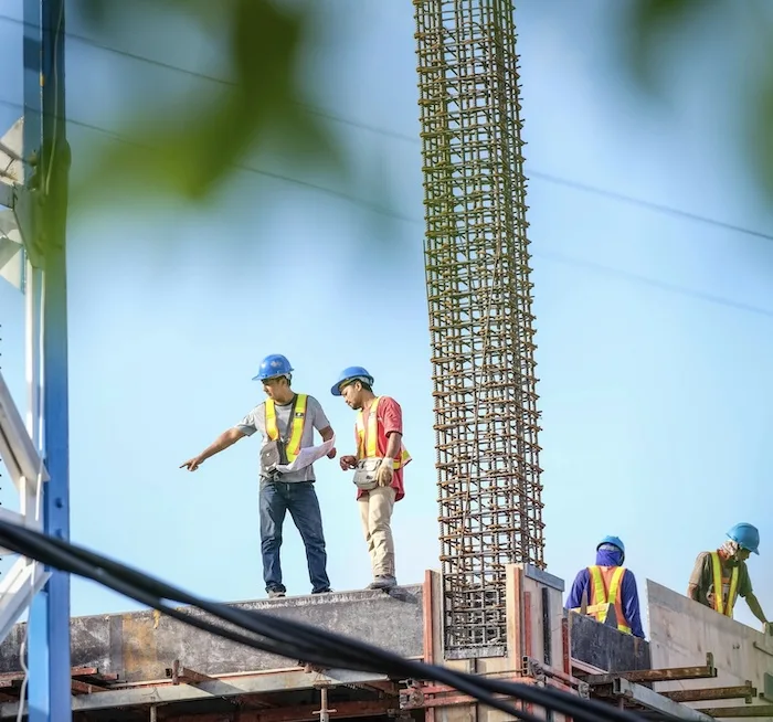 construction workers building