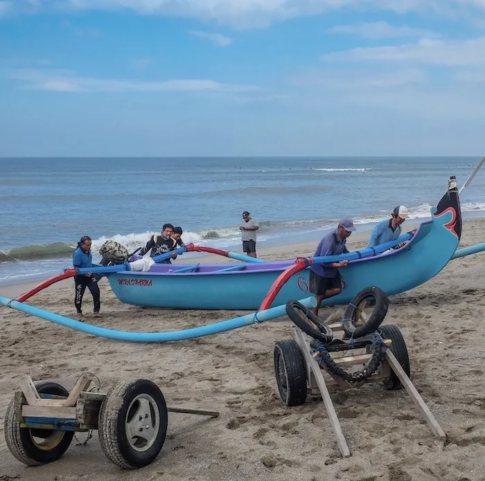 fishing boat at beach