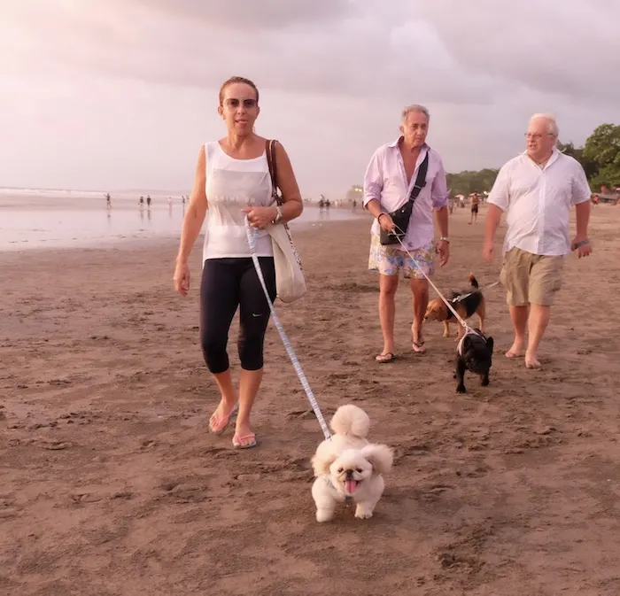 tourists at Bali beach