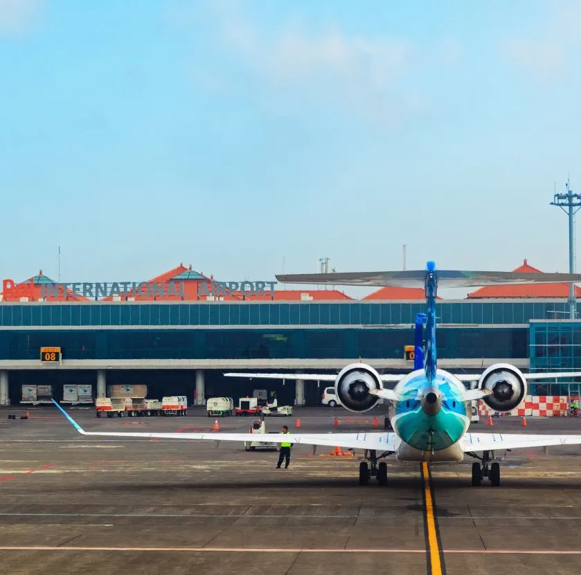 Airplane-at-Bali-airport