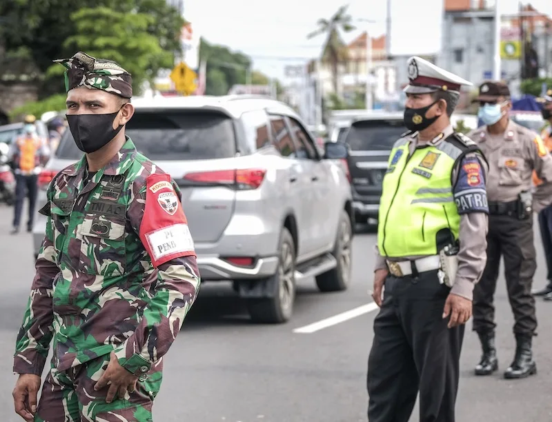 Bali police military team