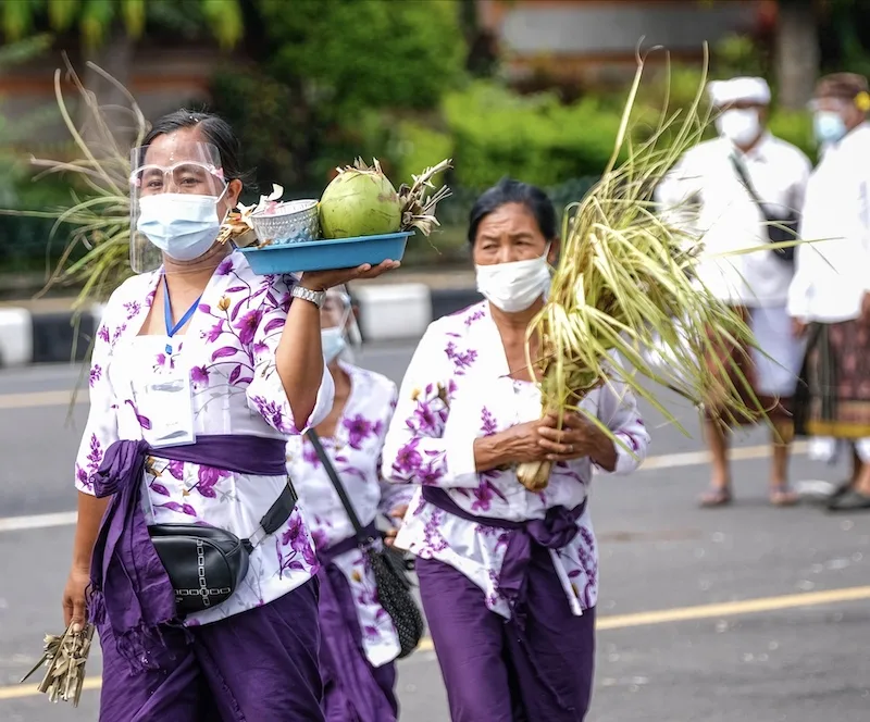 Bali traditions locals masks
