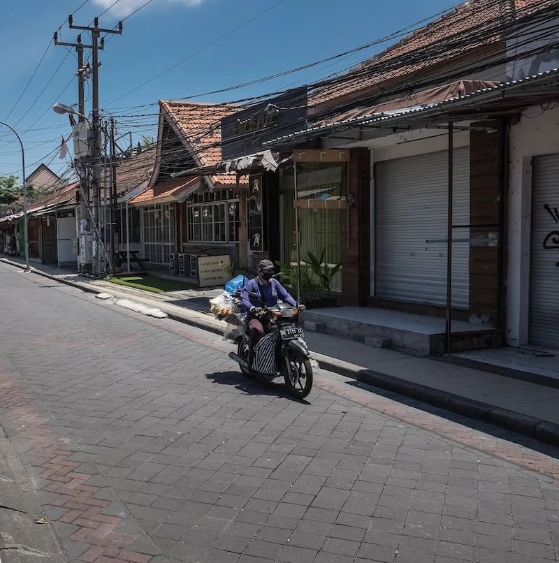 closed stored motorbike