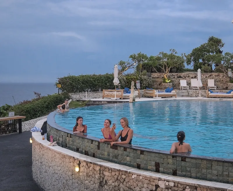 foreigners in Bali resort