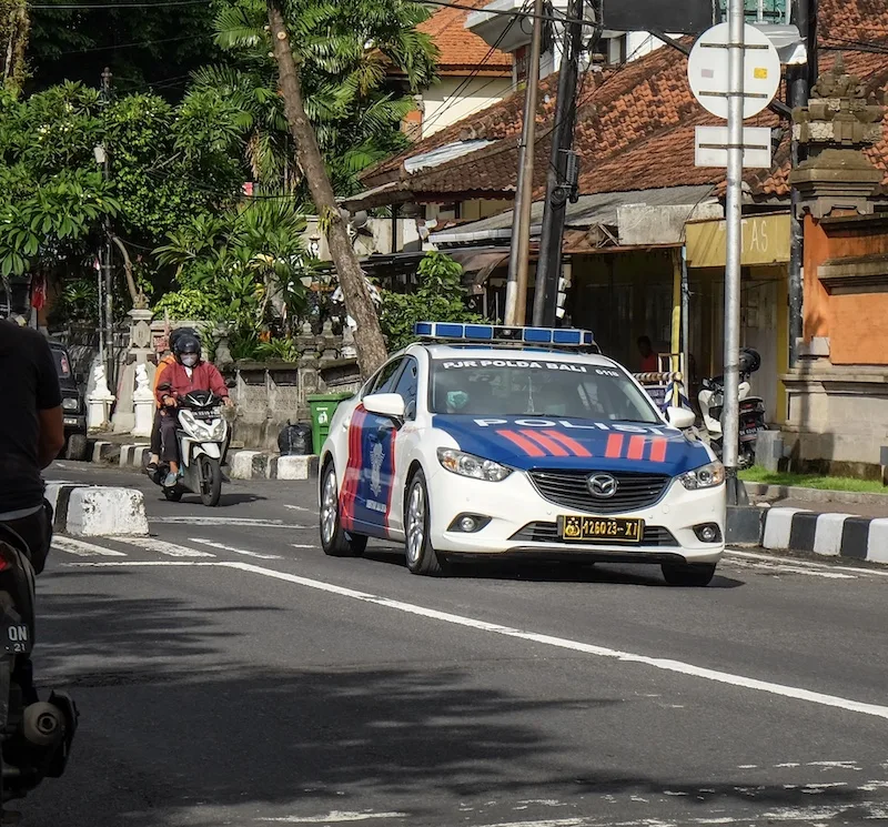 police car in Bali