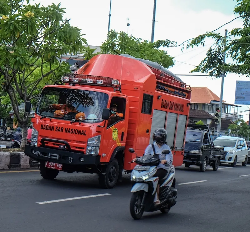 Fire truck traffic