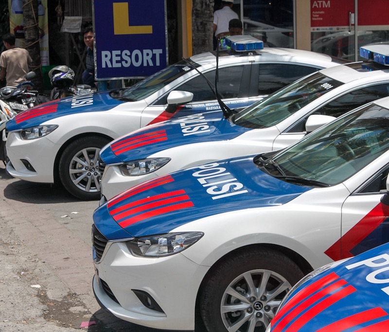 Bali police cars