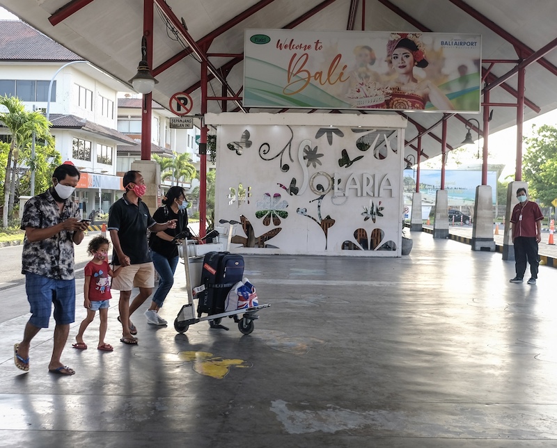 domestic tourists arriving in Bali