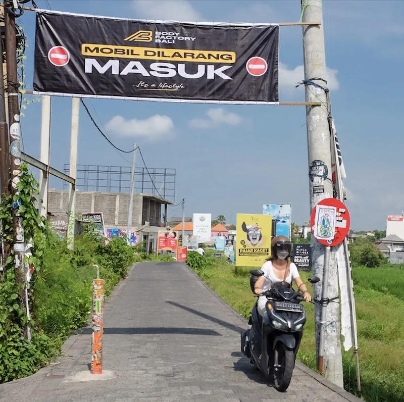 tourist on motorbike