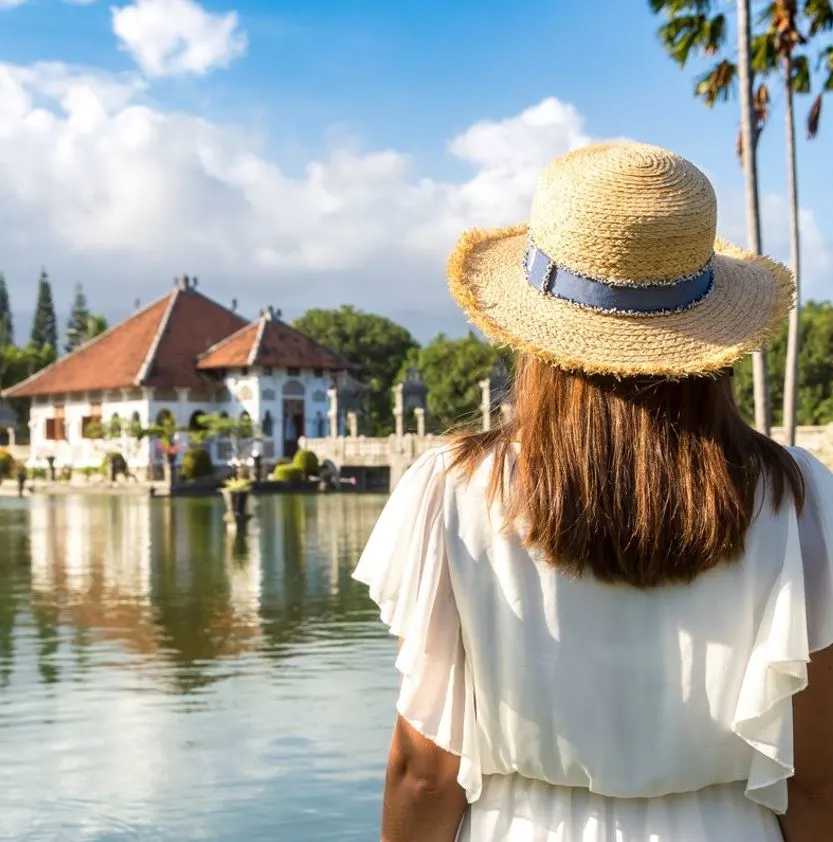 Bali tourist at palace