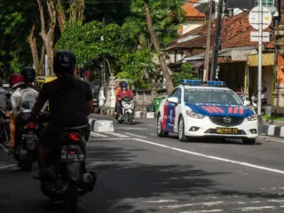 A Mentally Disordered Expat Raged On Street in Bali