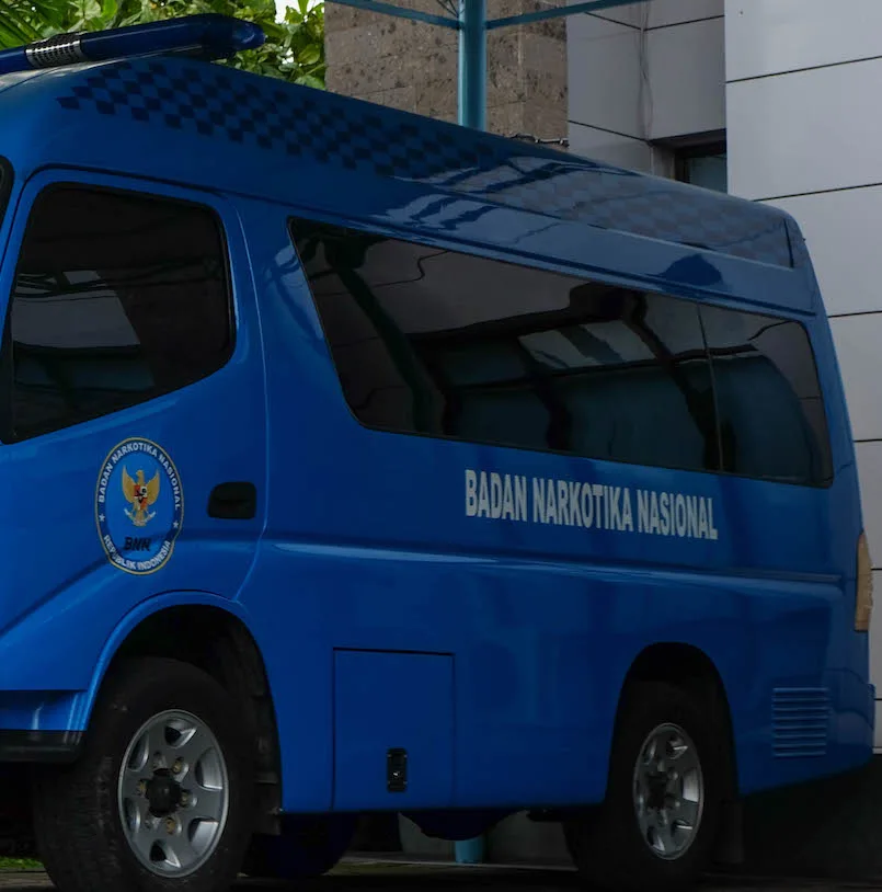 Bali police narcotics van